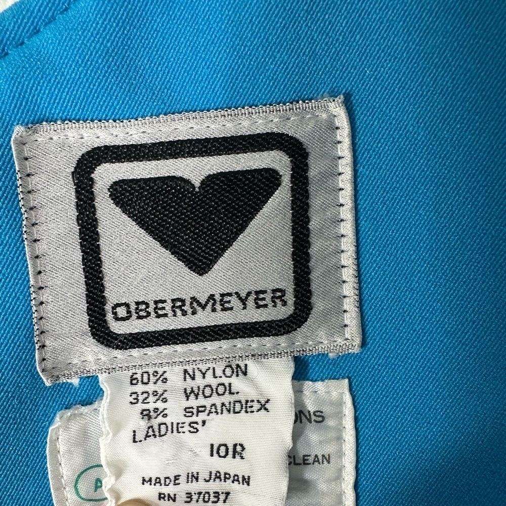 Obermeyer Vintage Wool Blend Softshell Jumpsuit Pant Ski Suit Sizee 10 R - Picture 5 of 5